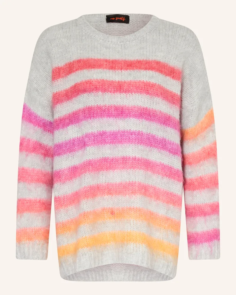 Miss Goodlife Pullover Mit Alpaka grau Hellgrau