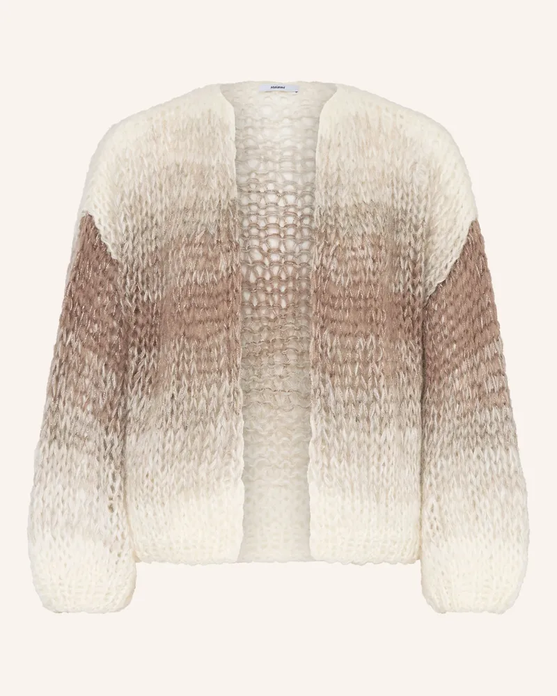 MAIAMI Strickhülle mit Mohair und Glitzergarn Creme