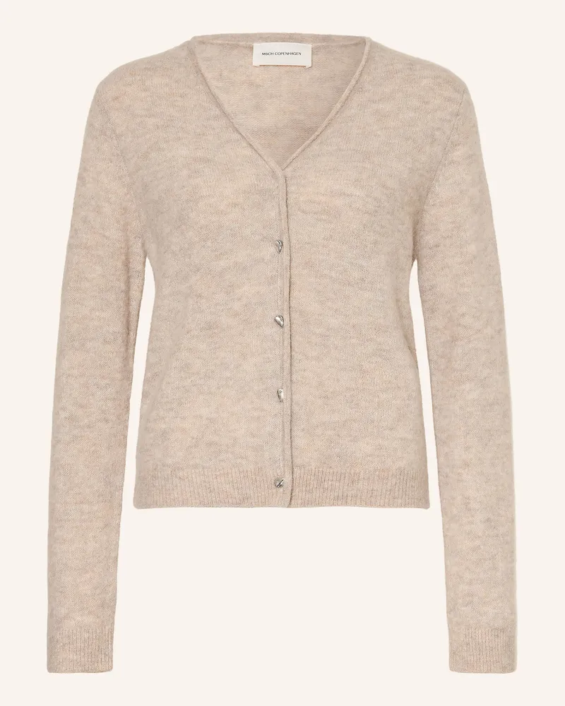 MOSS COPENHAGEN Strickjacke Mschviloh Mit Alpaka grau Hellbraun
