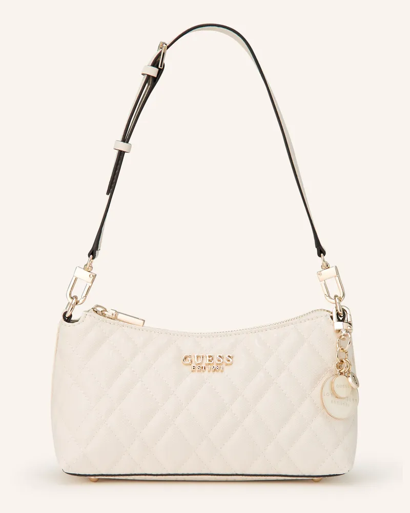 Guess Schultertasche Isemay weiss Creme