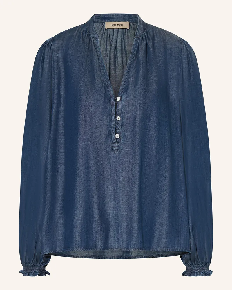 Mos Mosh Blusenshirt Mmtazzin In Jeansoptik blau Dunkelblau