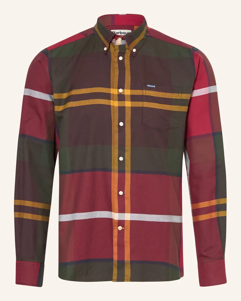 Barbour Hemd Dunoon Tailored Fit rot Dunkelrot