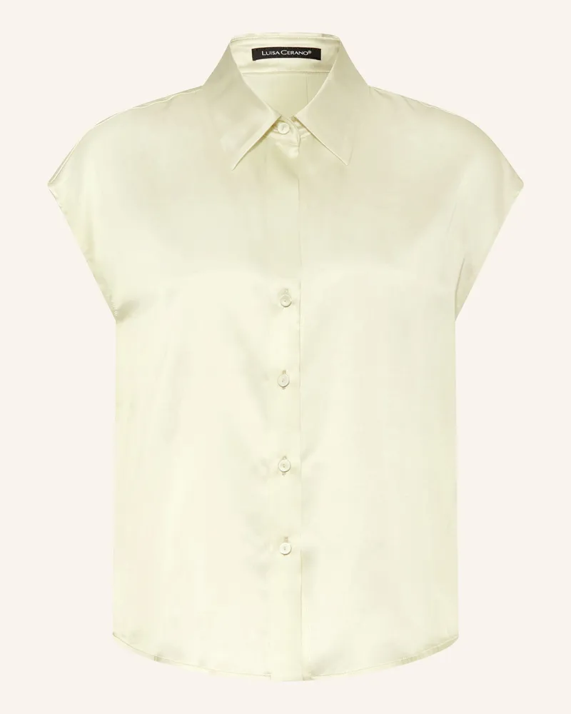 Luisa Cerano Hemdbluse Aus Seide gruen Hellgrün