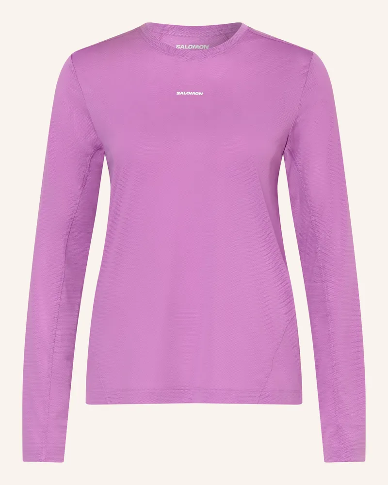 Salomon Laufshirt Shkout Core pink Lila