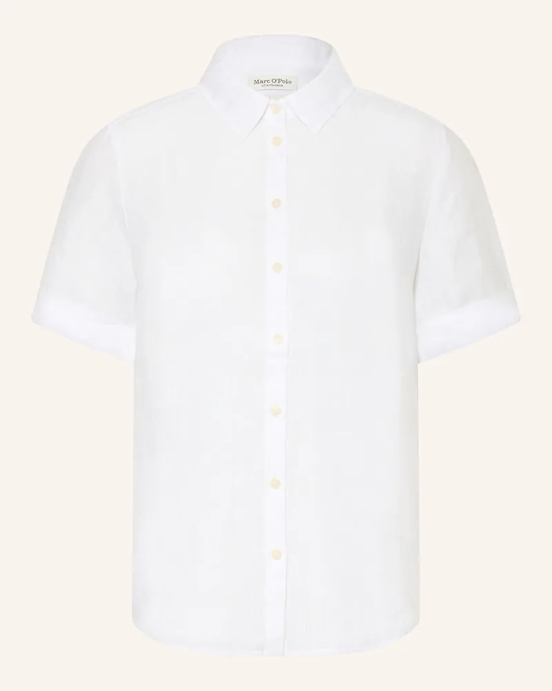 Marc O'Polo Hemdbluse Aus Leinen weiss Weiss