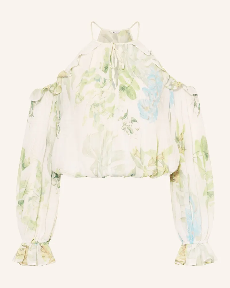 Guess Cold-Shoulder-Shirt Emily Mit Cut-Outs gruen Creme