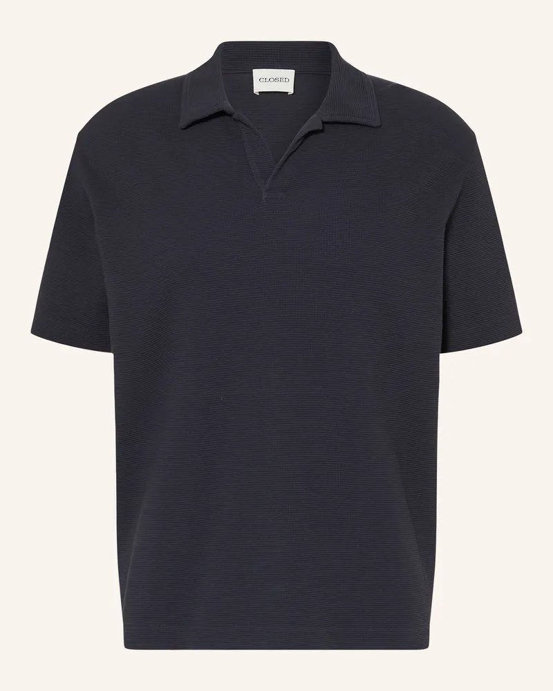 Closed Piqué-Poloshirt blau Dunkelblau