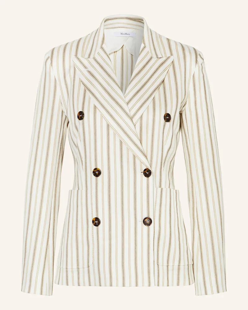 Max Mara Blazer Pensile Mit Leinen beige Ecru