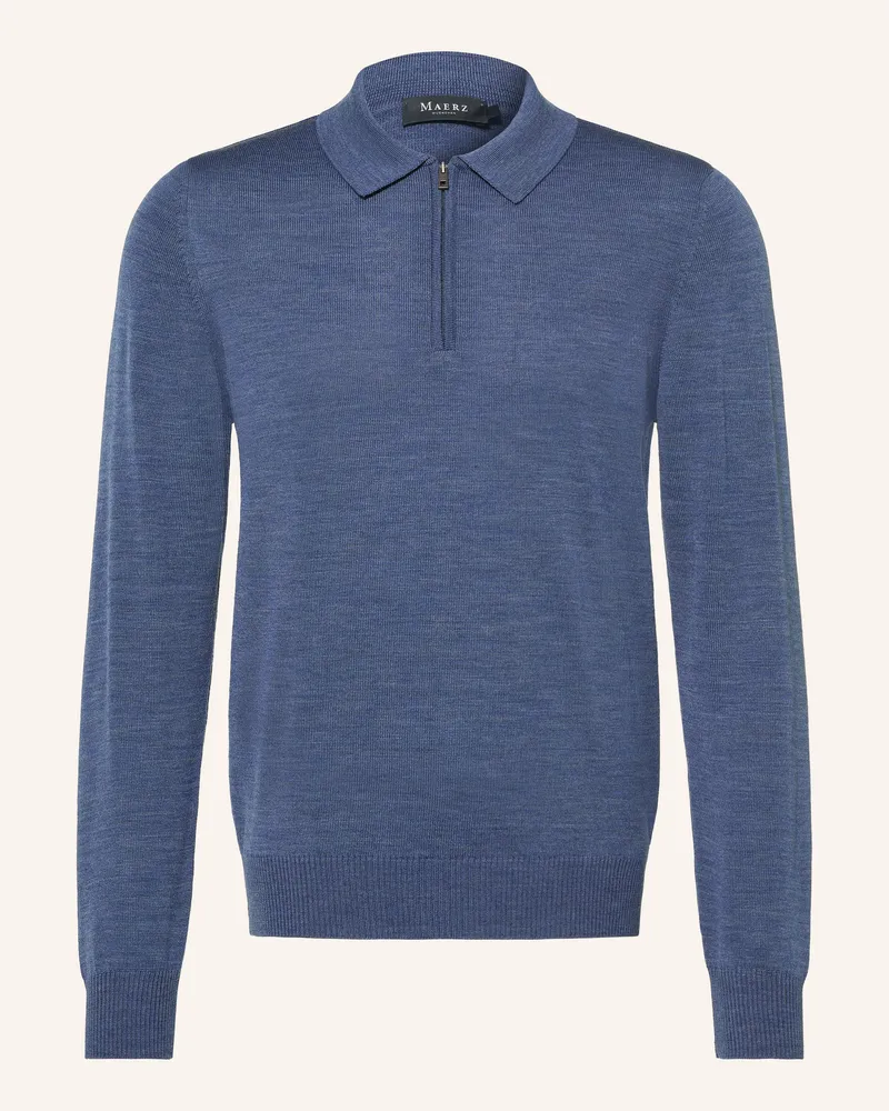 Maerz Pullover Aus Merinowolle blau Dunkelblau