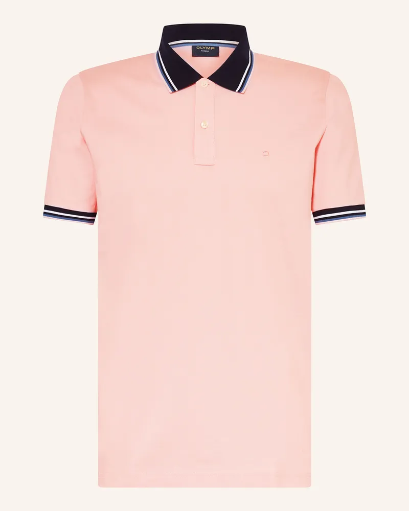 Olymp Piqué-Poloshirt Casual Fit Rosa