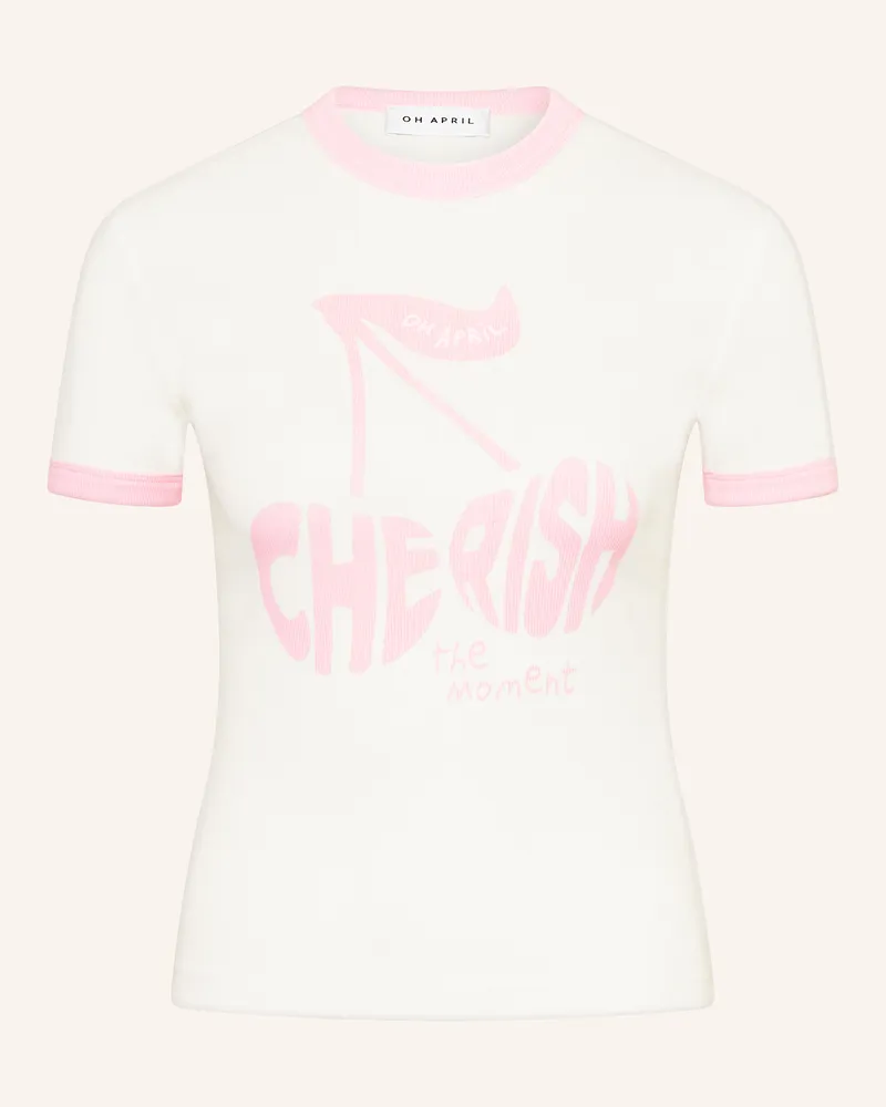 OH APRIL T-Shirt CHERISH Weiss