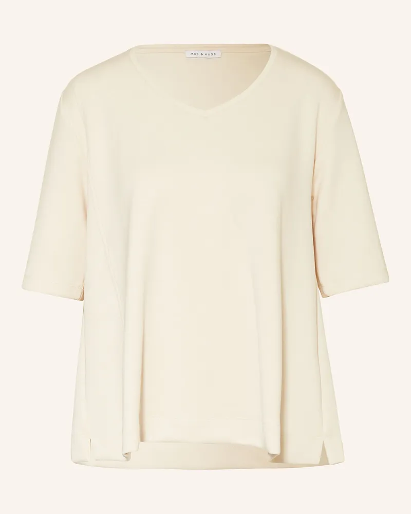 Mrs & HUGS T-Shirt Creme