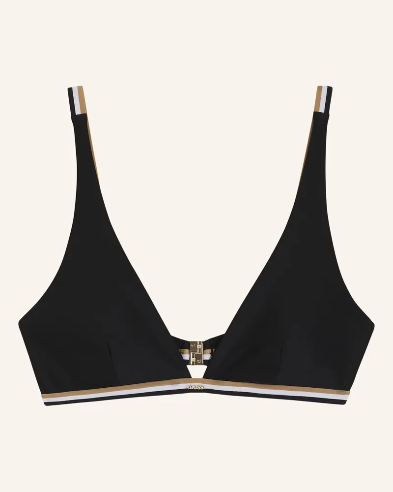 HUGO BOSS Bikini-Oberteil ICONIC TRIANGLE Slim Fit Schwarz