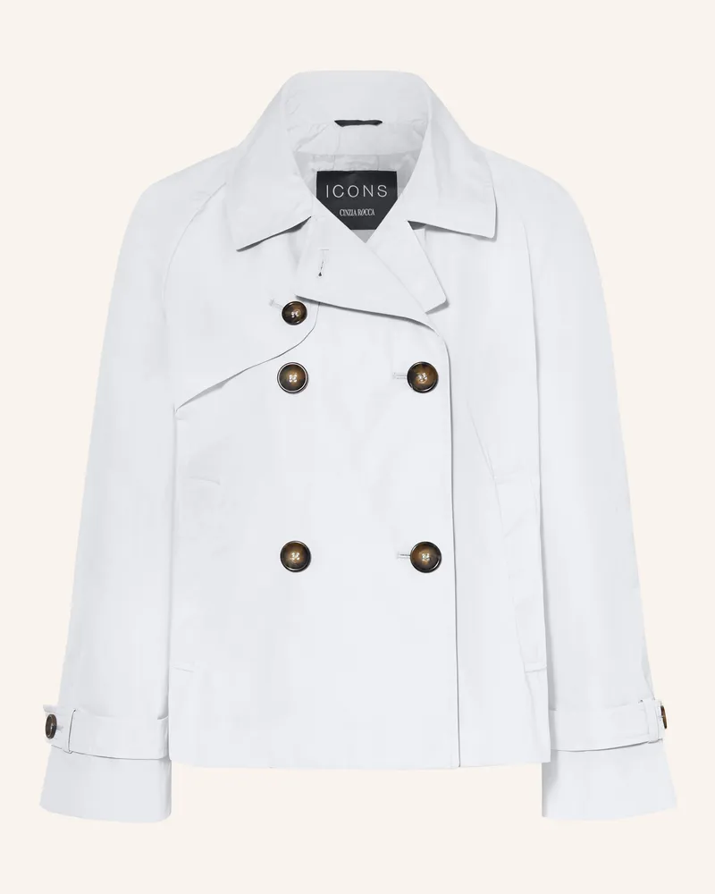 Cinzia Rocca Trench-Jacke blau Blaugrau