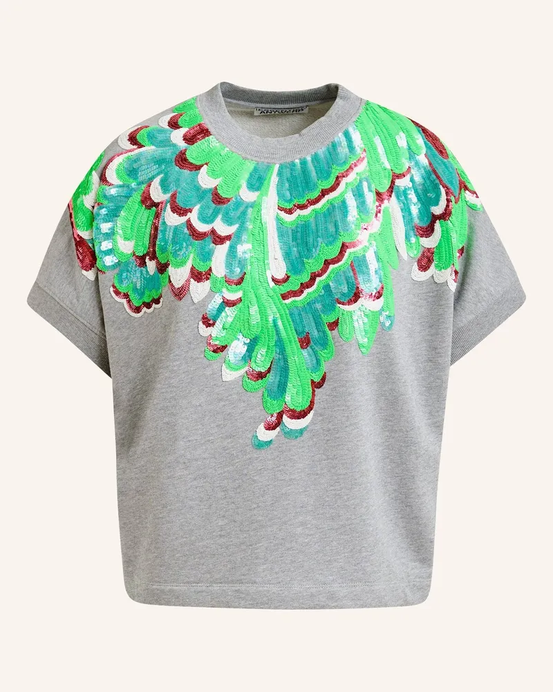 Essentiel Sweatshirt JOLIES mit Pailletten Grau