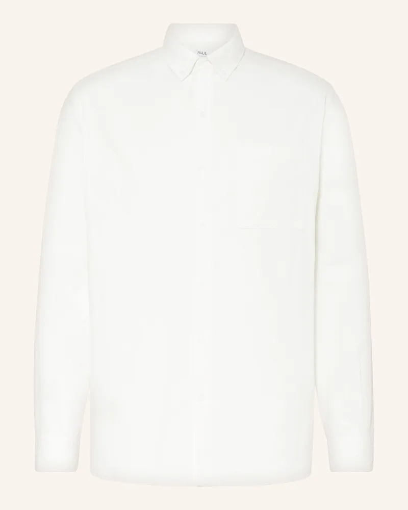 paul Cordhemd Comfort Fit weiss Weiss