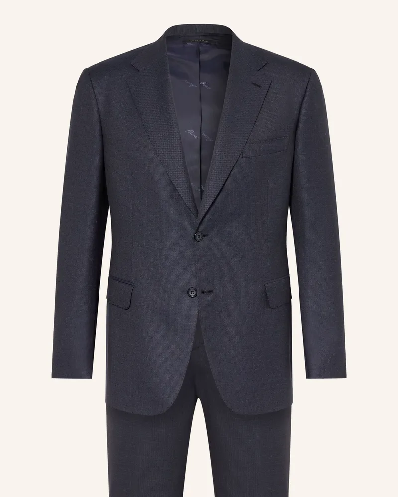 Brioni Anzug Trevi Slim Fit blau Dunkelblau