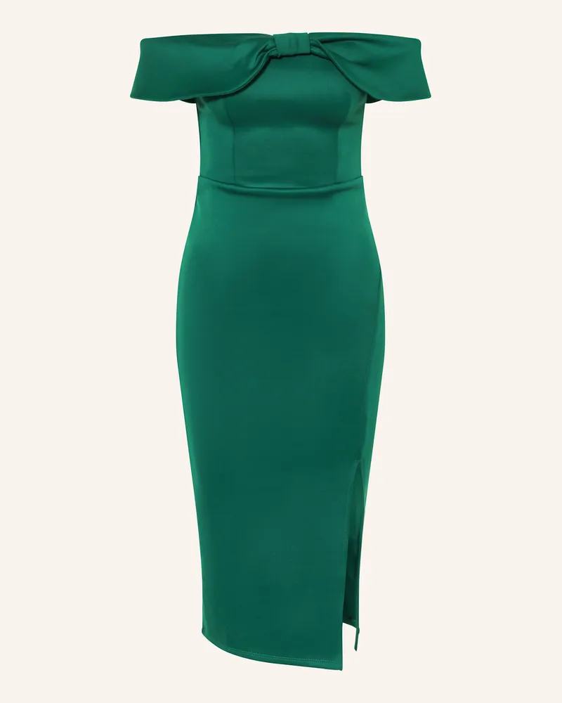 Lipsy  Off-Shoulder-Kleid gruen Dunkelgrün