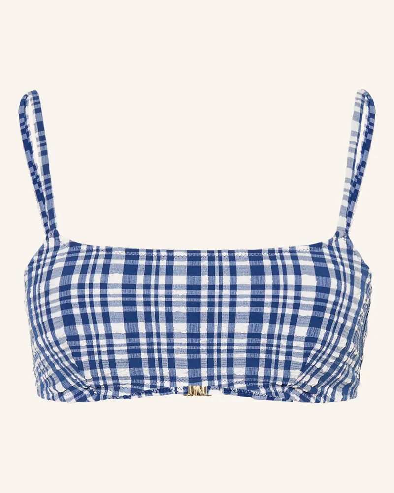 Mrs & HUGS Bustier-Bikini-Top blau Blau