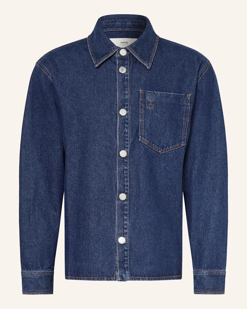 AMI Paris Jeans-Overjacket blau Dunkelblau