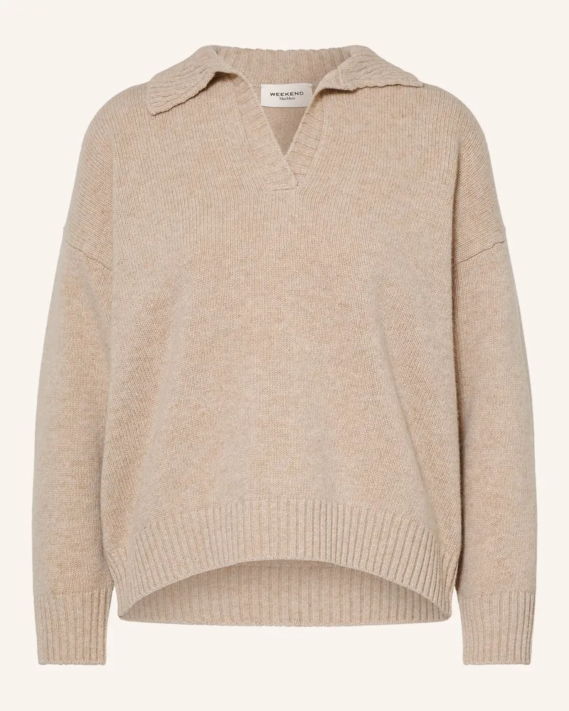 Max Mara Strick-Poloshirt Agre beige Beige