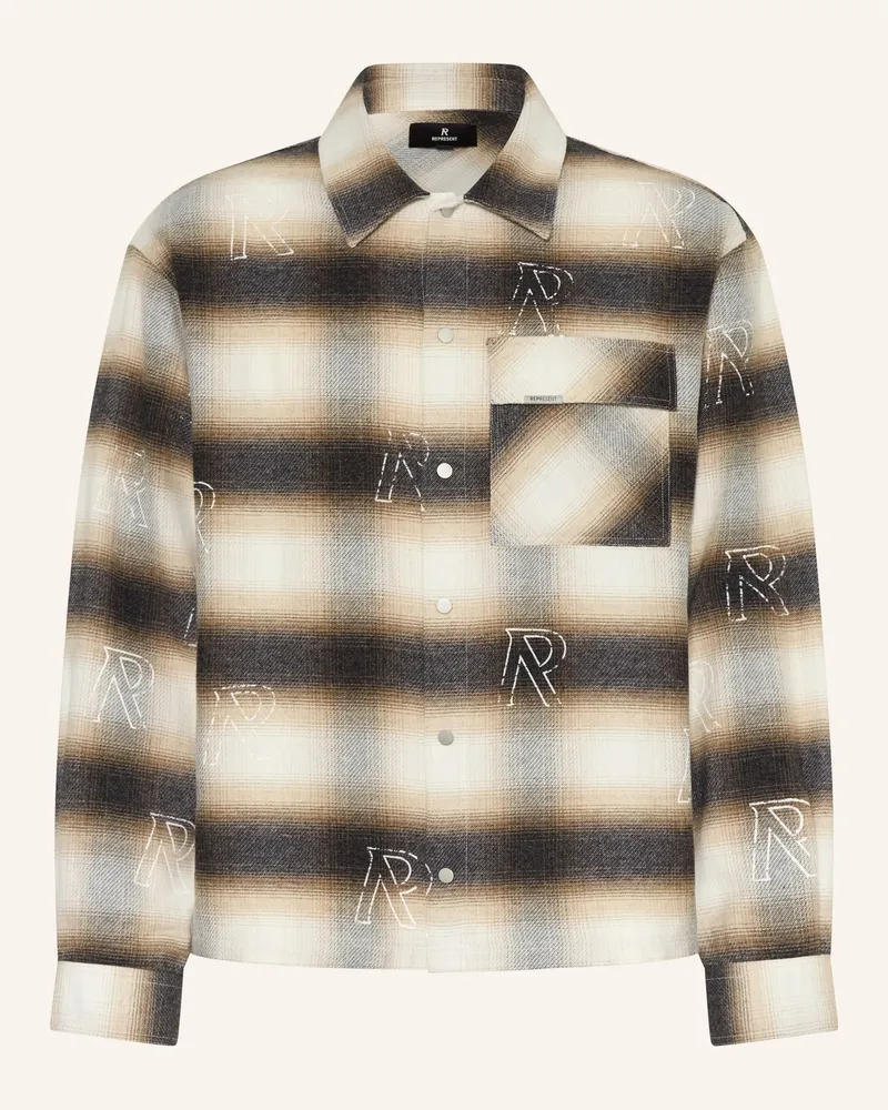 REPRESENT Flanellhemd Comfort Fit Weiss