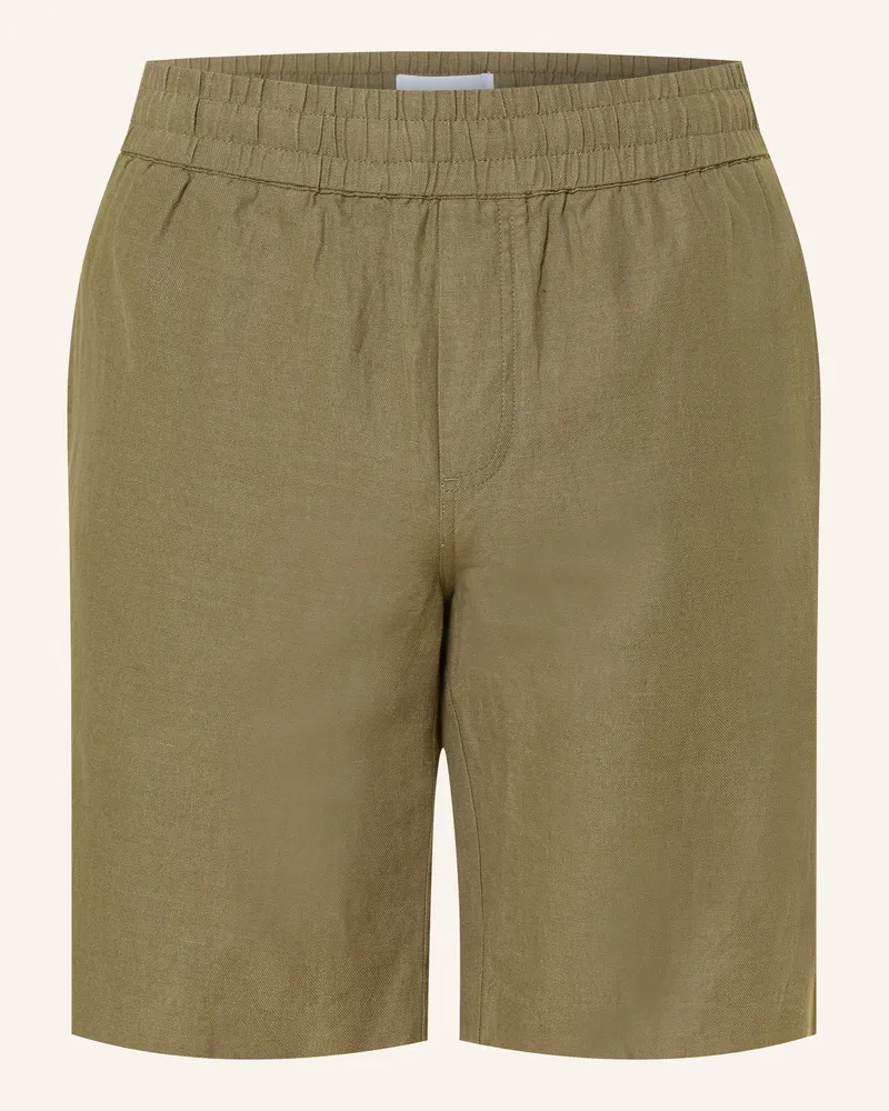 Samsøe & Samsøe Shorts Smith Mit Leinen gruen Khaki