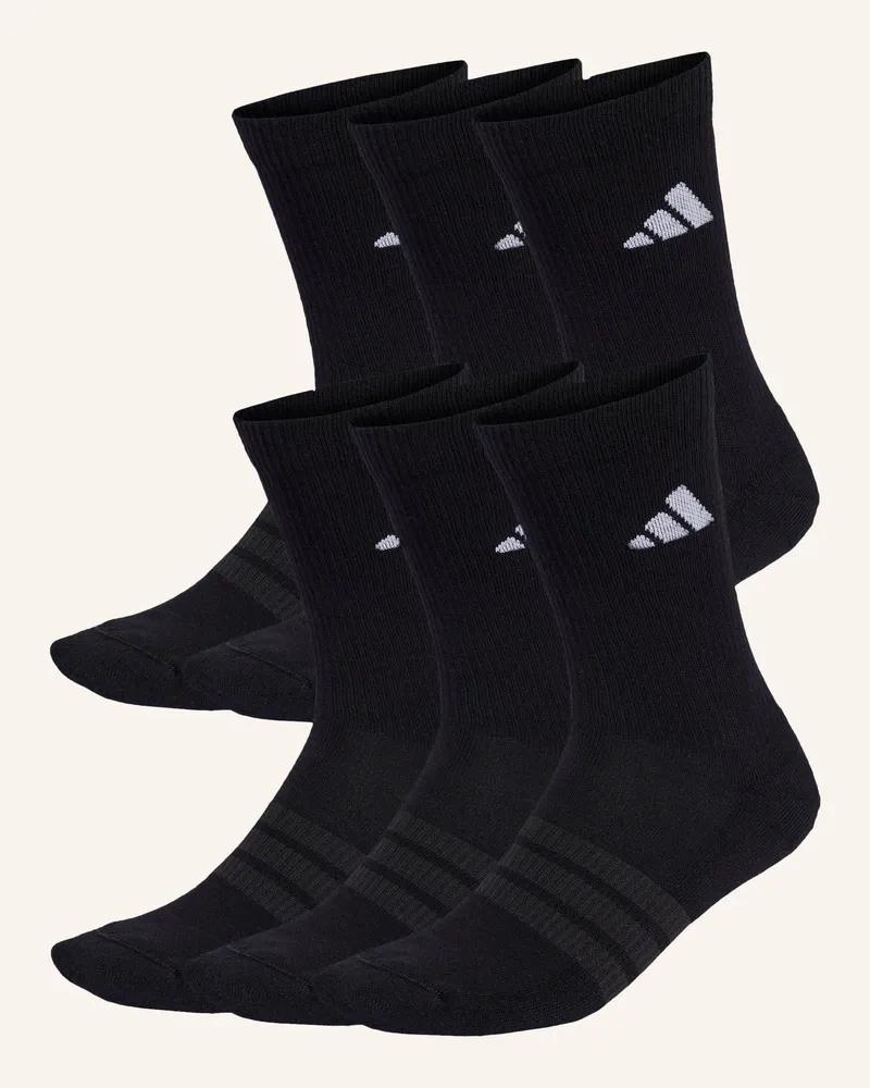 adidas 6er-Pack Sportsocken Cushioned Crew schwarz Schwarz
