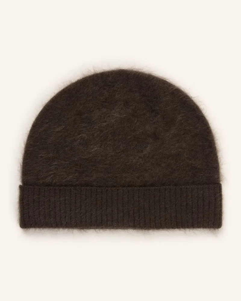Mrs & HUGS Beanie Aus Cashmere braun Dunkelbraun