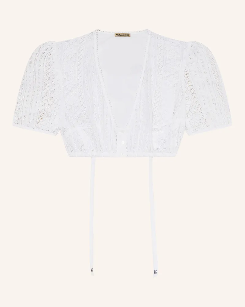 Gottseidank Dirndlbluse SOPHIE im Materialmix Weiss