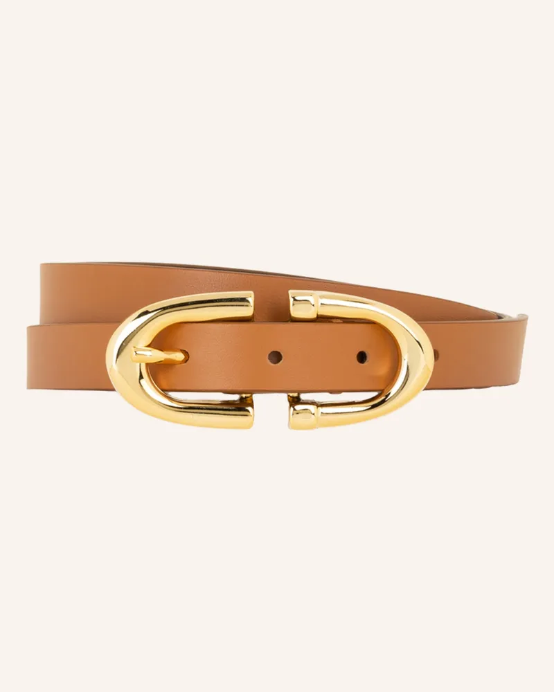Reiss Ledergürtel BAILEY Hellbraun