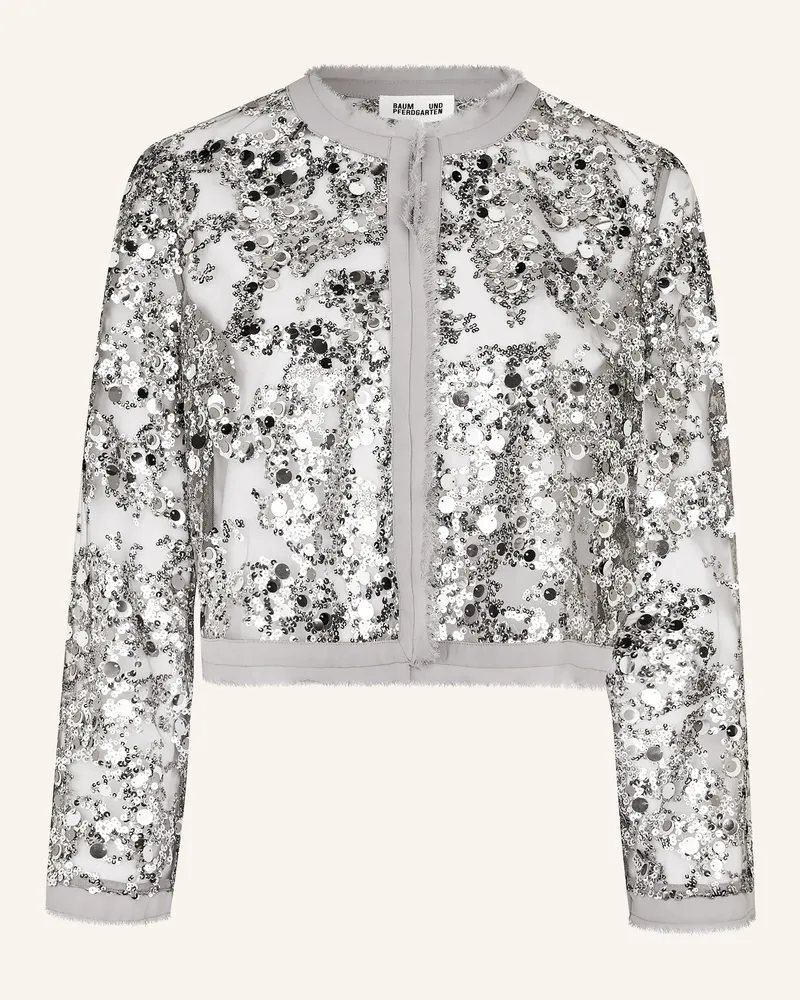 Baum und Pferdgarten Mesh-Bolero Bethina Mit Pailletten silber Silber