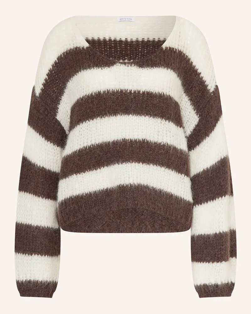 Mrs & HUGS Pullover mit Alpaka Weiss