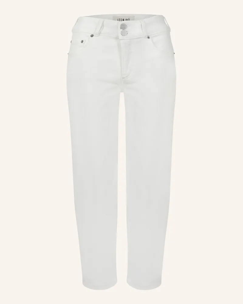 ITEM m6 7/8-Jeans CROPPED HIGH RISE DENIM Weiss