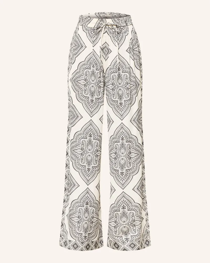 only Marlenehose aus Satin Ecru