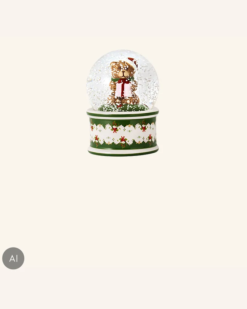 Villeroy & Boch Schneekugel, Bär Christmas Toys weiss Gelb