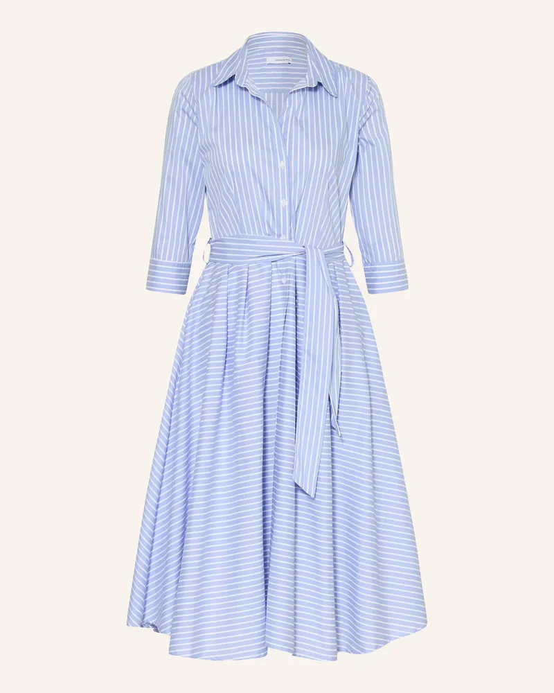 Rossana Diva Hemdblusenkleid mit 3/4-Arm Hellblau