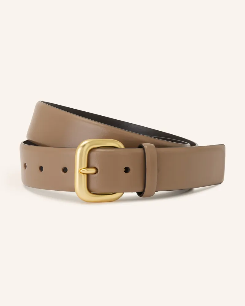 Reiss Ledergürtel beige Camel