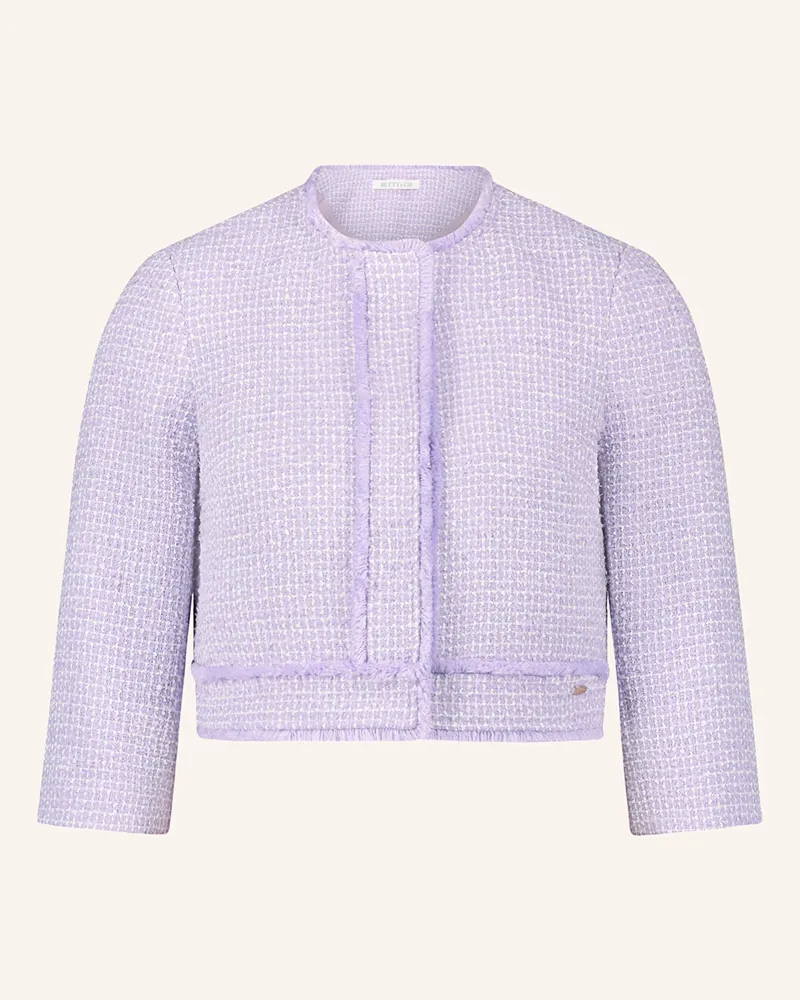 Betty Barclay Kastenjacke aus Bouclé mit 3/4-Arm Helllila