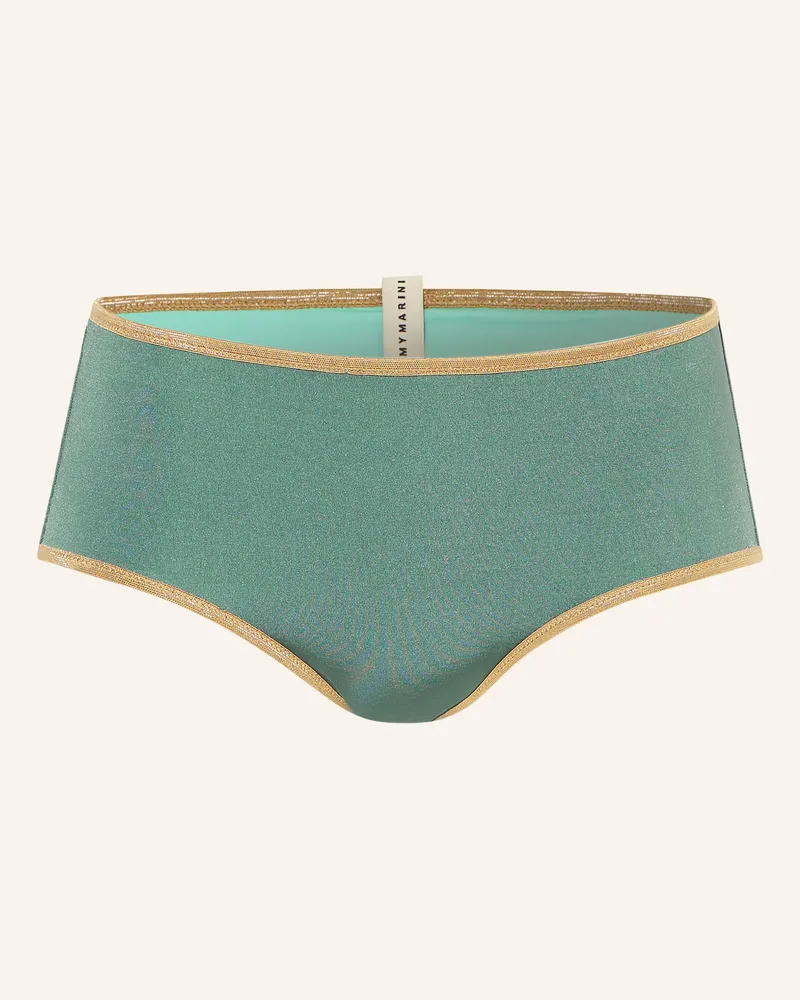 MYMARINI Panty-Bikini-Hose SHINE zum Wenden mit UV-Schutz 50 Grün