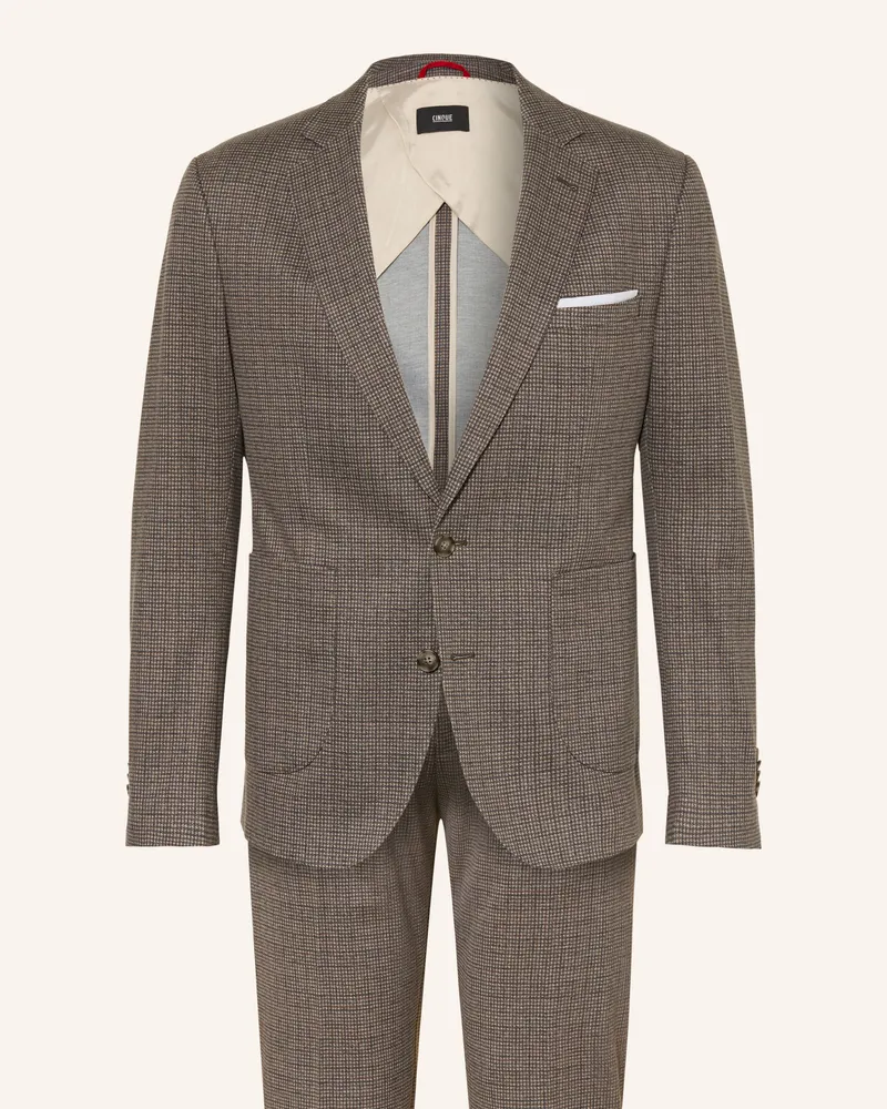 cinque Jerseyanzug Cidatius Extra Slim Fit braun Braun