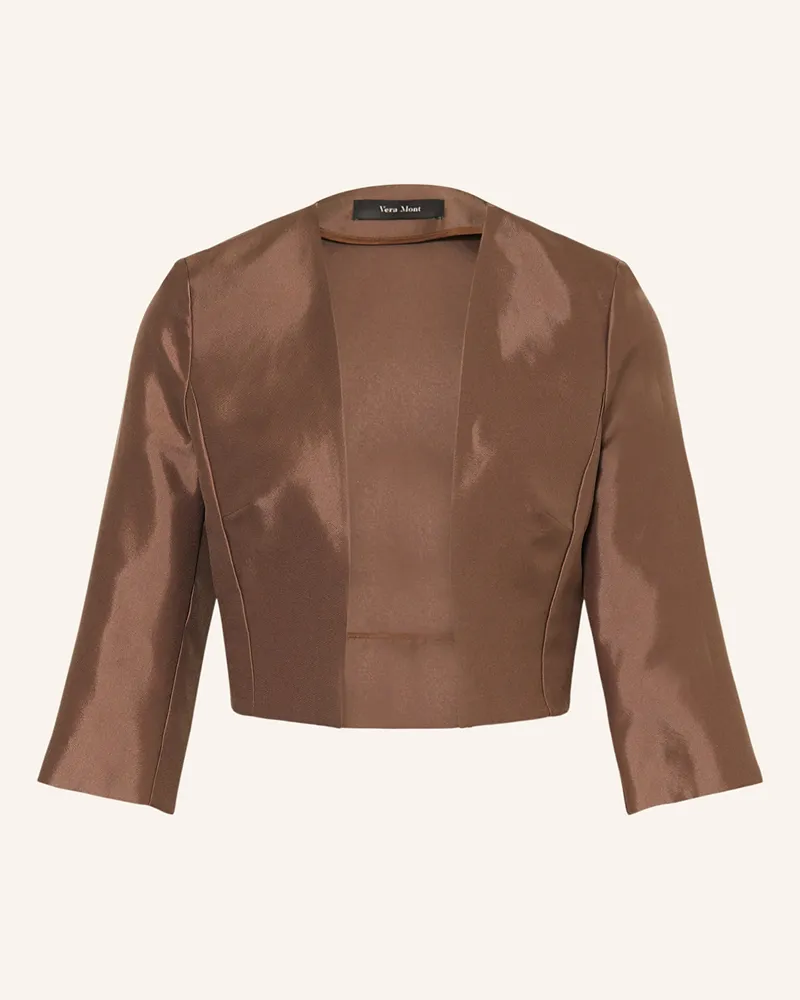 Vera Mont Bolero mit 3/4-Arm Braun