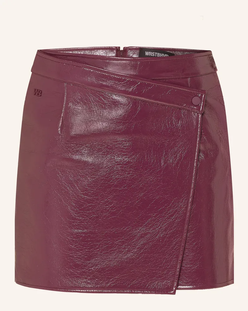 WRSTBHVR Rock ZANETA in Lederoptik Dunkellila