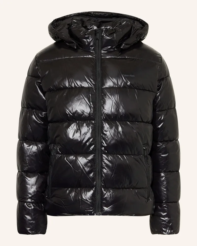 Calvin Klein Steppjacke mit abnehmbarer Kapuze Schwarz