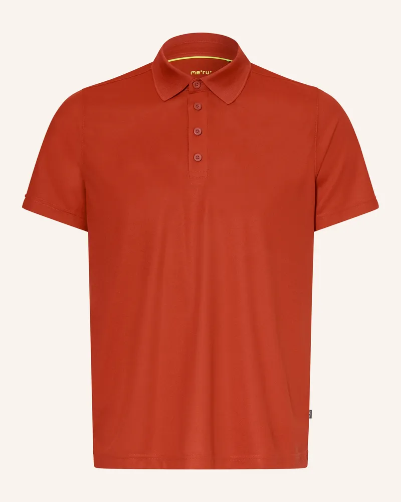 me°ru' Funktions-Poloshirt Bristol rot Dunkelorange