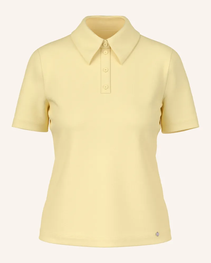 Marc Cain Jersey-Poloshirt gelb Creme