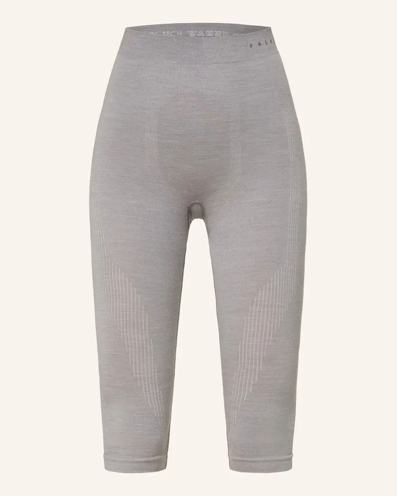 Falke Funktionswäsche-Hose WOOL-TECH mit verkürzter Beinlänge Grau