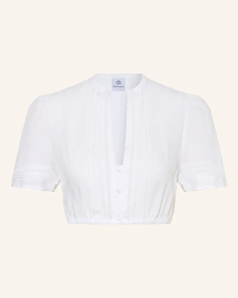 Hammerschmid Dirndlbluse Barbara Aus Leinen weiss Weiss