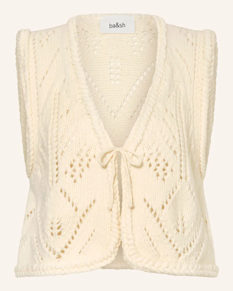 ba&sh Strickweste Giles weiss Ecru