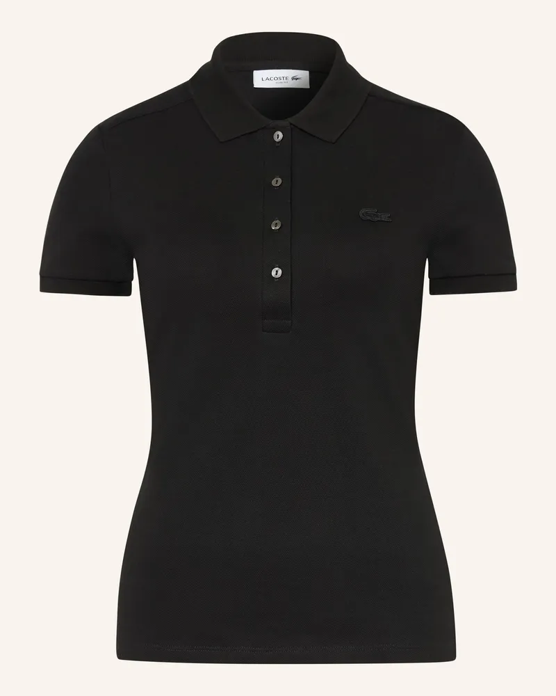 Lacoste Piqué-Poloshirt schwarz Schwarz